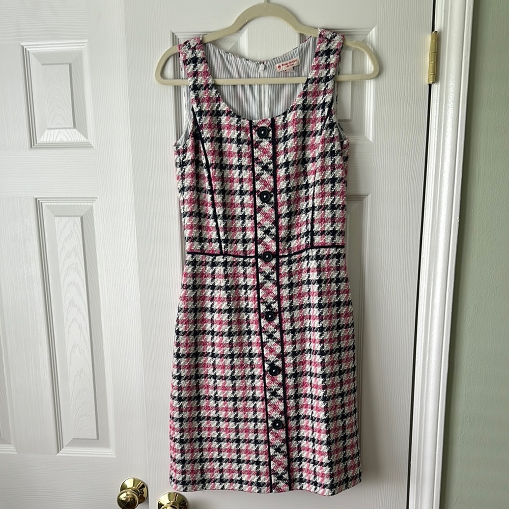 Brooks Brothers Pink and Navy Plaid Dress